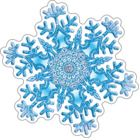 Украшение на скотче 10*10см "Снежинка"