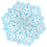 Украшение на скотче 14*14см "Снежинка"