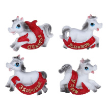 Магнит 6см "Лошадка с пожеланием" 4 вида