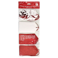 Набор подвесных ярлыков 20 шт. "Поздравительные" картон, фигурн.выруб., тисн.фольгой