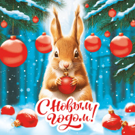 Салфетка "НГ Зимняя белочка" 33*33см, 20 шт., 2-х слойная