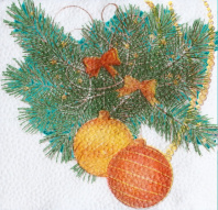 Салфетка "НГ Новогодний кант" 24*24см, 50 шт., 1слой