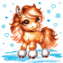 Салфетка "НГ Огненная Лошадка" 24*24см, 50 шт., 1слой