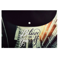 Конверт на кнопке  с рисунком А4 (335*230мм) Цитата дня