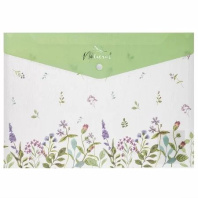 Конверт на кнопке  с рисунком А4 Natural flowers, текстура, 180мкм