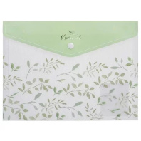 Конверт на кнопке  с рисунком А4 Natural leaves, текстура, 180мкм