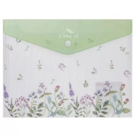 Конверт на кнопке  с рисунком А5 Natural flowers, текстура, 180мкм