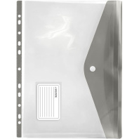 Файл с перфорацией A4 (243x310 мм), 140 мкм, 11 отв., ПВХ с клапаном, карман, горизонтальная