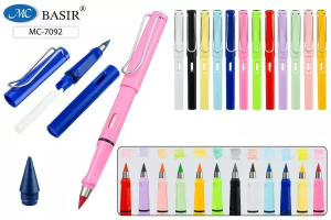 Карандаши цвет. 12цв  MC Basir "Вечный карандаш", с ластиком