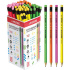 Карандаш deVENTE HB Neon, круглый, с ластиком, ассорти*