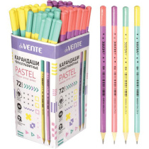 Карандаш deVENTE HB Pastel, трехгранный, корп. ассорти