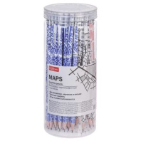 Карандаш ч/гр "Maps" НВ с ластиком