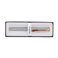 Ручка подарочная шариковая PIERRE CARDIN Eco, корпус латунь и лак. Дизайн-сталь и позолота. Матовый