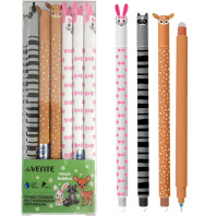 Ручка гелевая стираемая deVENTE "Forest Buddies" синяя, 0,5мм, корпус Velvet-Touch Ручка гелевая стираемая deVENTE "Forest Buddies" синяя, 0,5мм, корпус Velvet-Touch