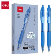 Ручка шар. Deli  автомат "LINEUM" синяя, 0,7мм, мягк.грип
