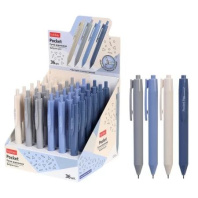 Ручка шар. Hatber автомат. "Pocket" синяя, 0,7мм