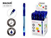 Ручка шар. MAZARI "Velato" синяя, масл.осн., игольч.након., 0,7мм, смен.стерж. 140мм*