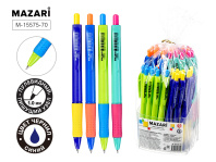 Ручка шар. MAZARI автомат "Daring" синяя, 1,0мм, грип, смен.стерж. 108мм