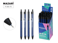 Ручка шар. MAZARI автомат "Sembra" синяя, масл.осн., игольч.након., 0,7мм, смен.стерж. 108мм*