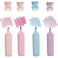 Набор текстовыделителей "deVENTЕ Shimmer" 4 цв., 1-5мм, с БЛЁСТКАМИ, плоский