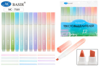 Набор текстовыделителей Basir "Pastel" 12 цв.
