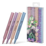 Набор текстовыделителей ЕК Visioline V-17 Flex Manga  4 цв., с гибким наконечником, в пэт-боксе