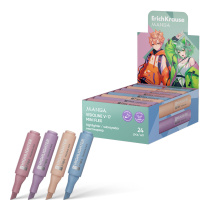 Текстовыделитель EK Visioline V-17 Mini Flex Manga 1,0 - 4,5мм, с гибким наконечником, ассорти