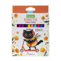 Фломастеры 24цв "Hatber. ЖЖ-Мяу" вентилир.колпачок Фломастеры 24цв "Hatber. ЖЖ-Мяу" вентилир.колпачок