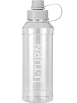 Бутылка для воды 1000мл серая, с крышкой-защёлкой, мерной шкалой и ручкой