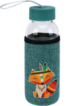 Бутылка для воды 300мл "Смайл" в чехле, лиса
