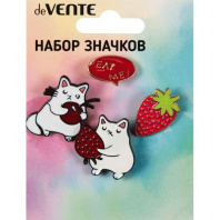 Набор значков "deVENTE. CAT me!", эмалированные 4шт.