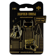 Набор значков-пинов 3шт. "Интроверт" 29*29см, 30*29см, 19*29см