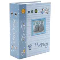 Фотоальбом 100 фото 10*15см Baby shoes, голубой