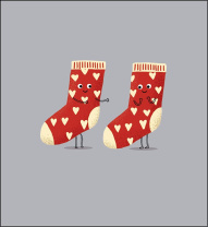 Открытка 12*13см  "Носки"