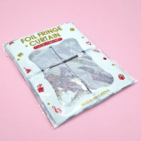 Занавес 1*2м "Прямоугольник" серебро, фольга голография