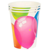 Стакан бум. 250 мл,  6 шт "Шары Кристальные"