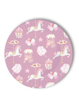 Тарелка бум. 18 см,  6 шт "Карусель"