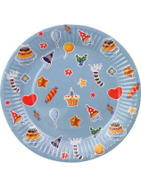 Тарелка бум. 18 см,  6 шт "Торжество"