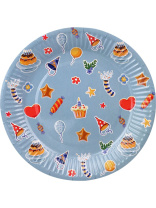 Тарелка бум. 18 см,  6 шт "Торжество"