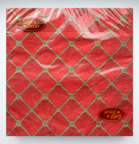 Салфетка  Gold decor "Диамант" 33*33см, 20 шт., 3-х слойная