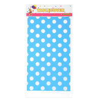 Скатерть п/э 108*180см голубая в горошек