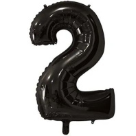 Шар фольга 26" "Цифра 2" Black