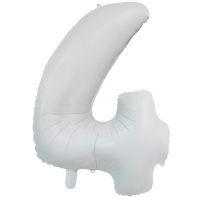 Шар фольга 26" "Цифра 4" White
