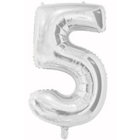 Шар фольга 26" "Цифра 5" Silver