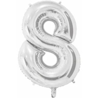 Шар фольга 26" "Цифра 8" Silver