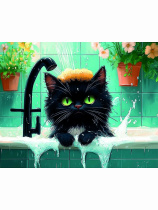 Картина по номерам на холсте 40*50см "Банный день"