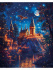 Картина по номерам на холсте 40*50см "Ночной замок в огнях"