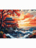 Картина по номерам на холсте 40*50см "Осенний закат на море"
