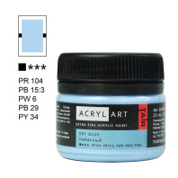 Краска акрил. "Акрил Арт", 20 мл, банка, небесный