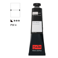 Краска акрил. "Акрил Арт", 45 мл, туба, белила цинковые